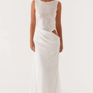 Peppermayo White Dress Sequin